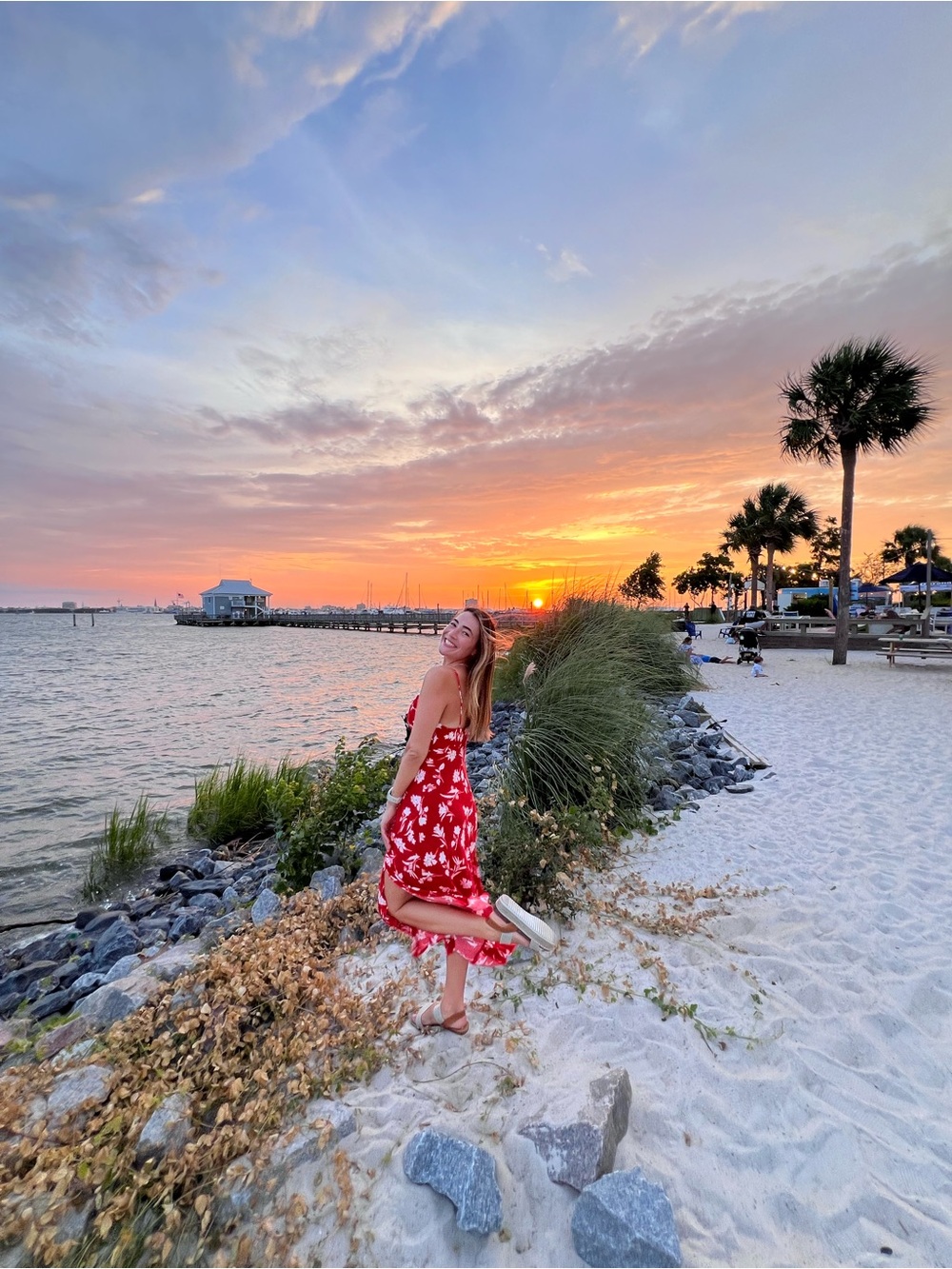 Hello Molly Red & White Floral Sundress